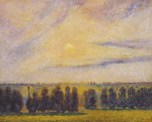 Soleil couchant à Eragny