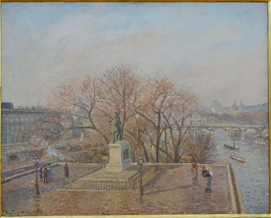 Statue d'Henri IV, matin, soleil d’hiver