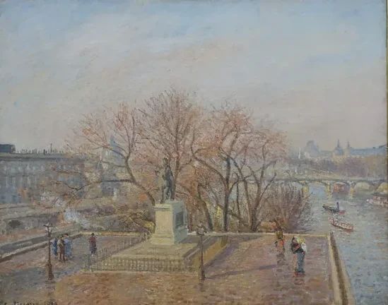 Statue d'Henri IV, matin, soleil d’hiver