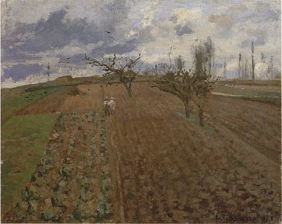 Terres labourées près d'Osny