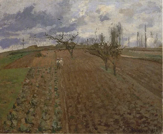 Terres labourées près d'Osny