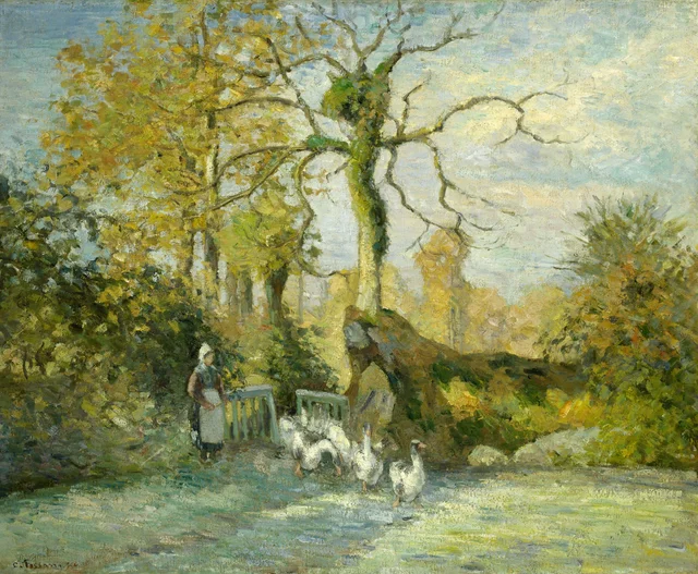 La pastora de ocas en Montfoucault (escarcha)