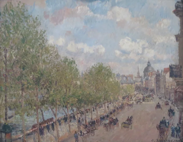 El Quai Malaquais y el Instituto (de Francia), primavera, sol (cuarta serie), Camille Pissarro