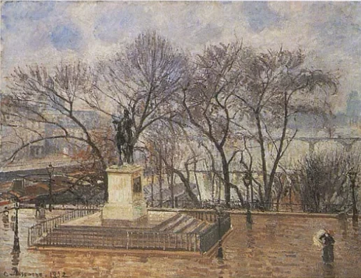 The Raised Terrace of the Pont-Neuf, Place Henri IV: in Morning Rain