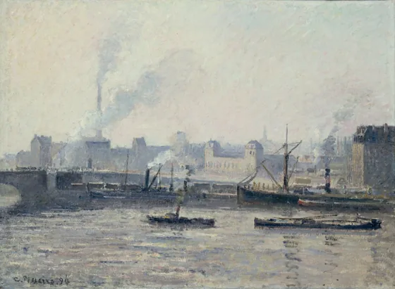 The Saint-Sever Bridge, Rouen: Mist
