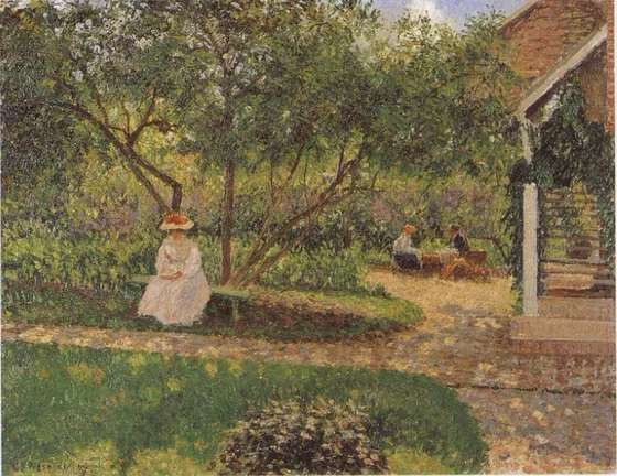 Un coin du jardin à Éragny