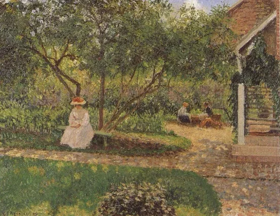 Un coin du jardin à Éragny