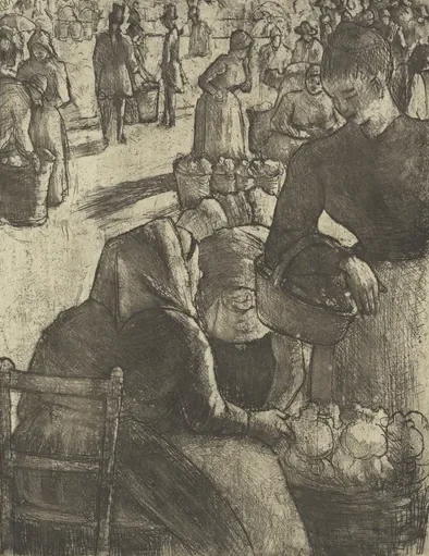 Vegetable Market at Pontoise (Marche aux legumes a Pontoise)