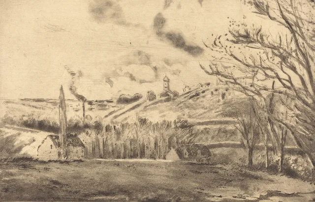 Vista de Pontoise, Camille Pissarro