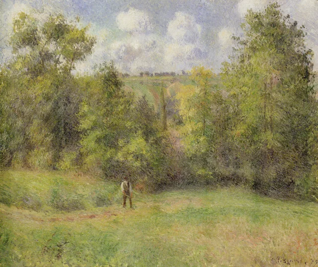 Vista del camino en Ennery, Camille Pissarro