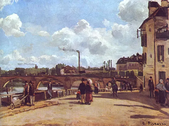 Vue de Pontoise Quai du Pothuis
