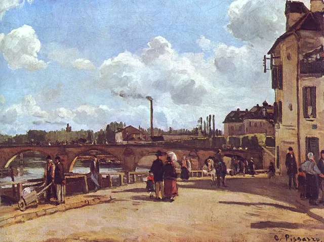 Vista de Pontoise, Quai du Pothuis, Camille Pissarro
