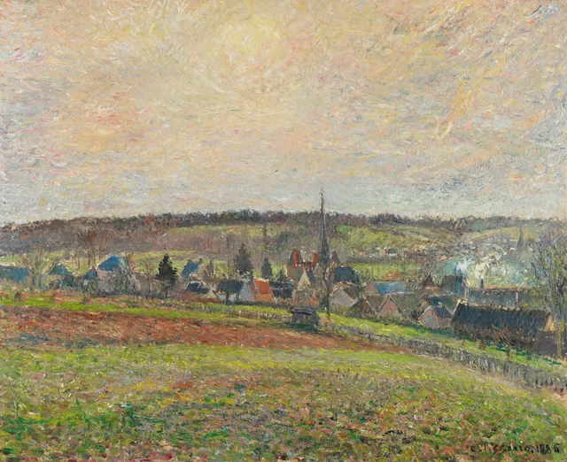 Vista del pueblo de Éragny