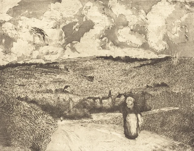 La mujer en el camino, Camille Pissarro