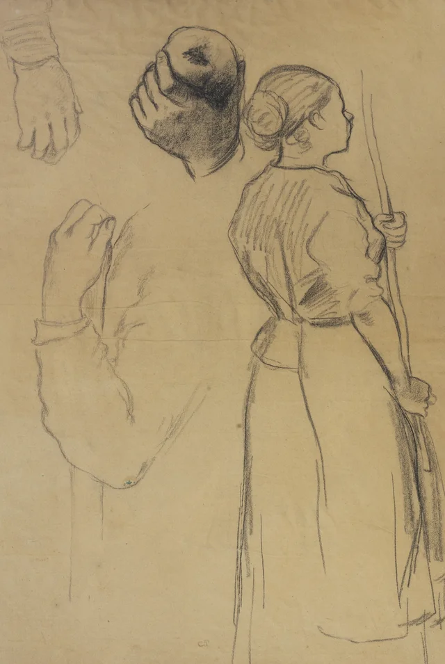 Mulher com a vassoura, Camille Pissarro