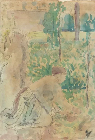 Woman Working in a Garden