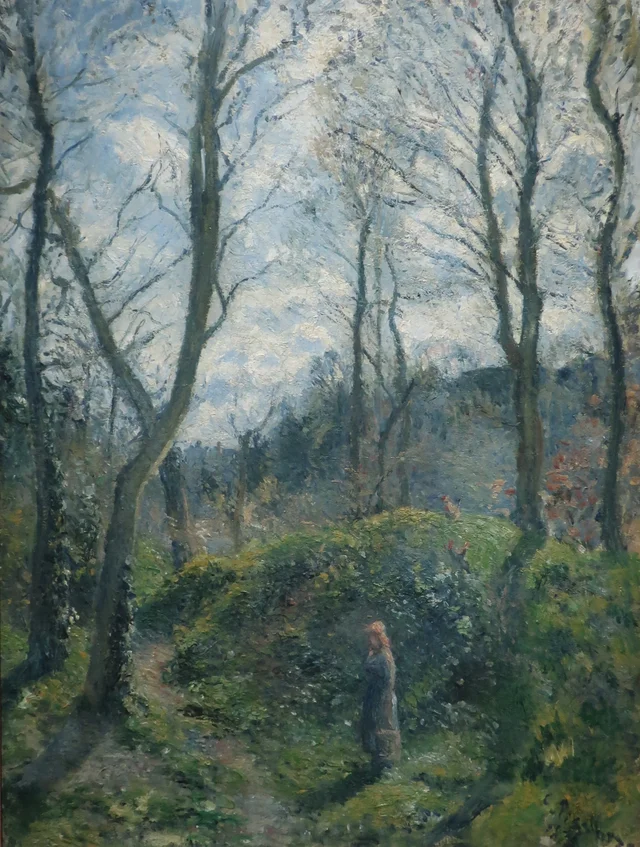 Escena de sotobosque, primavera, Camille Pissarro