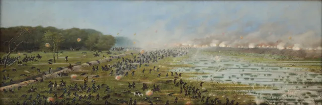 Assalto da 1ª coluna brasileira em Curupaiti (sob o comando do coronel Augusto Fco. Caldas), Cándido López