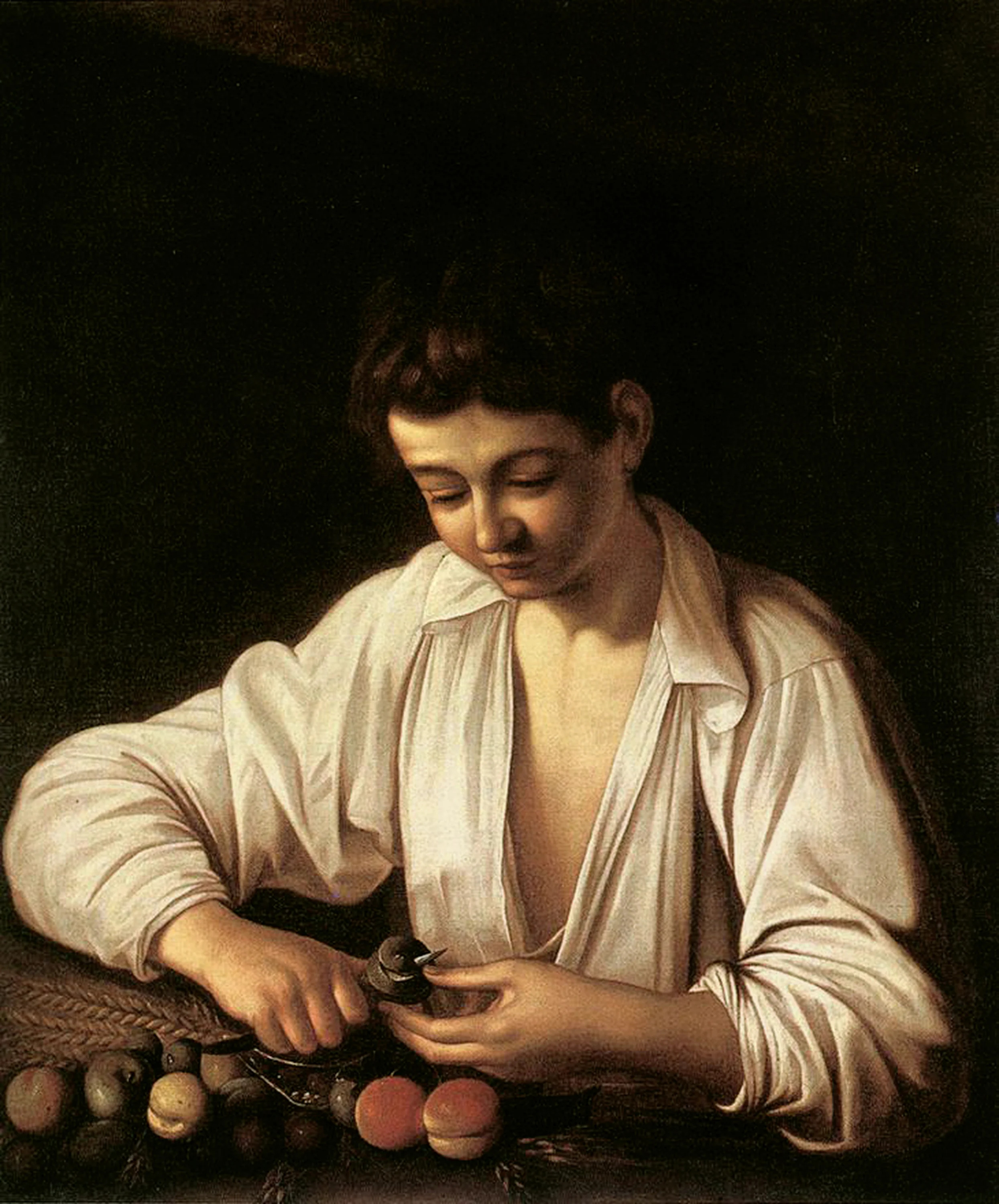 Boy Peeling Pears, Caravage