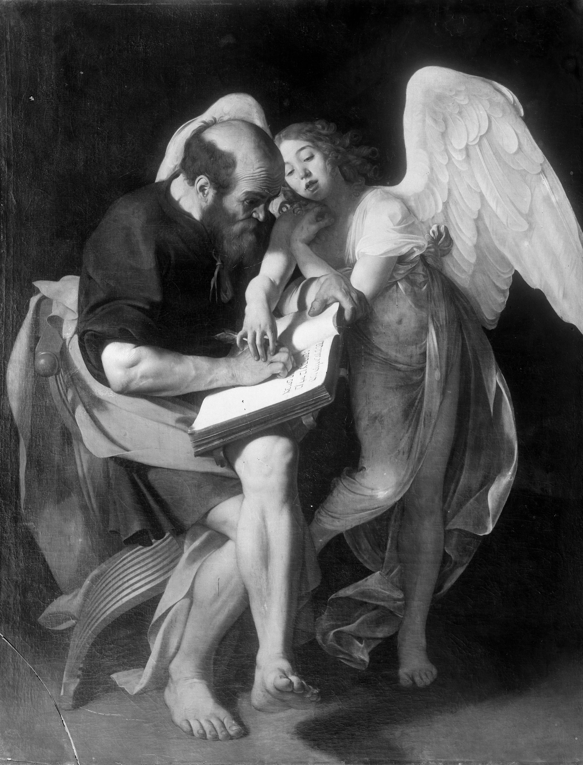 Saint Matthieu et l'Ange, Caravage