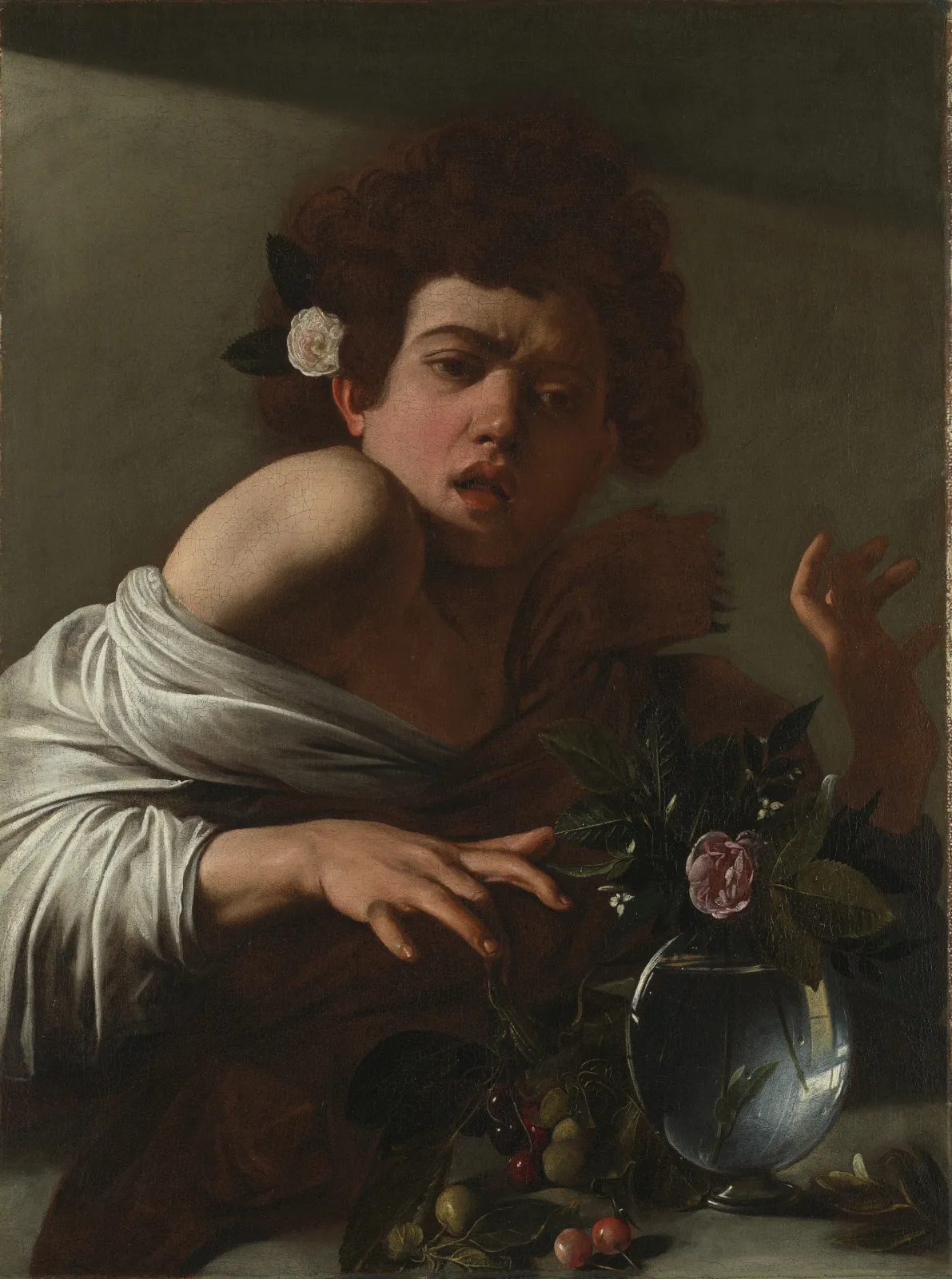 Garçon mordu par un lézard, Caravage