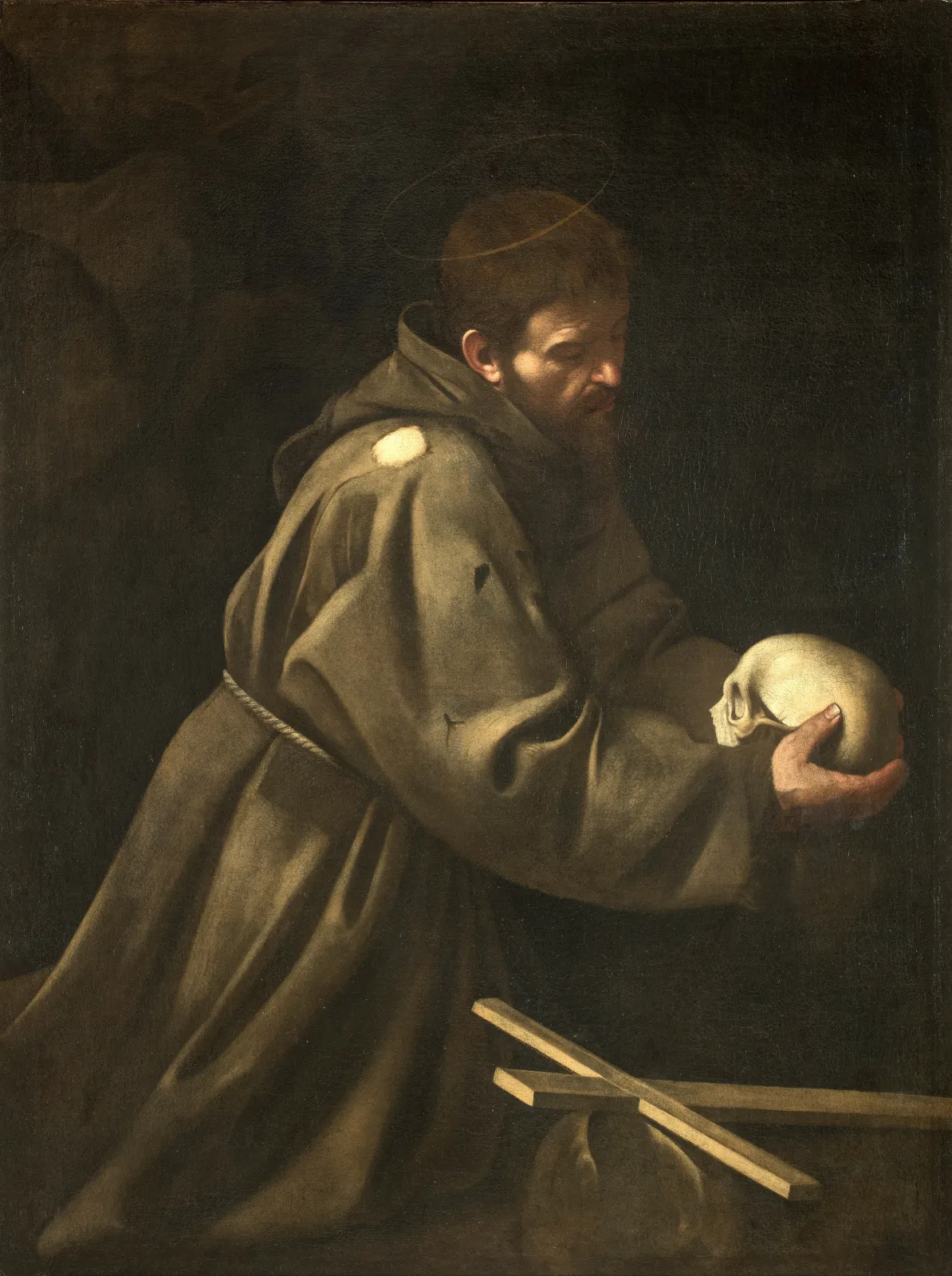 Saint François en méditation, Caravage