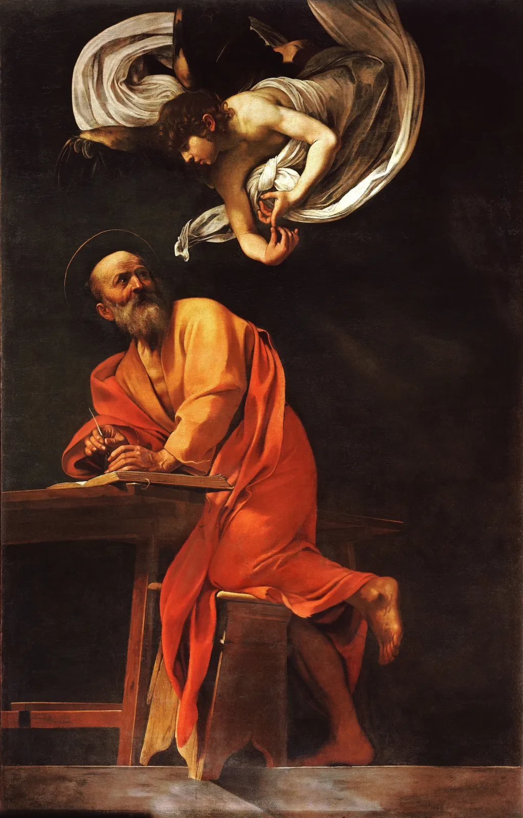 Saint Matthieu et l'Ange, Caravage