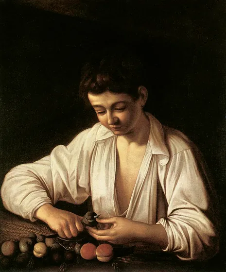 Boy Peeling Pears