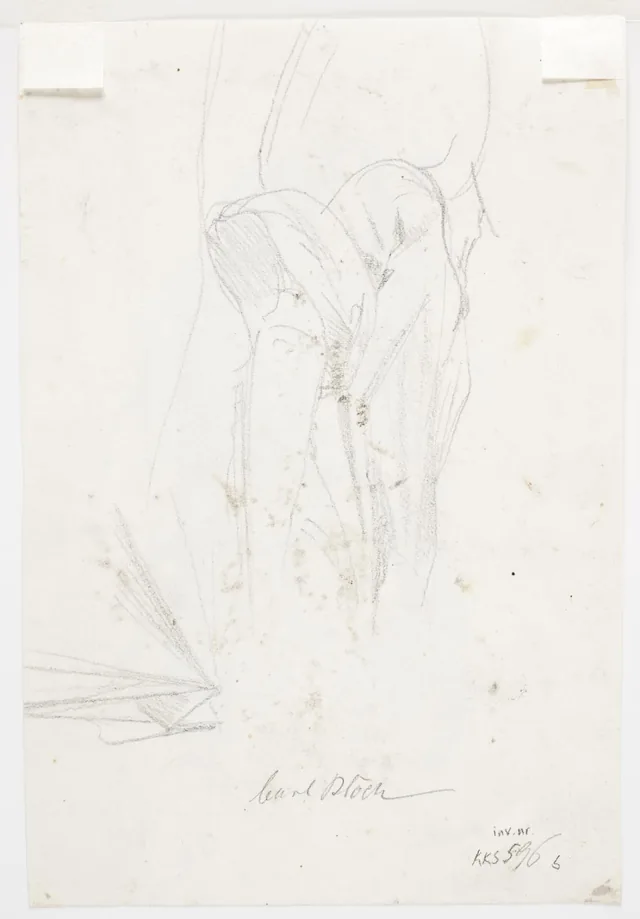 「ヤイロの娘」の下絵と衣襞の下絵