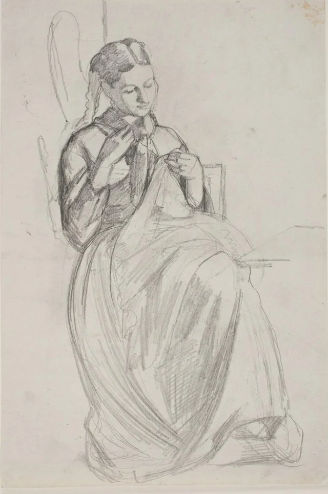Muchacha cosiendo (la esposa del artista)