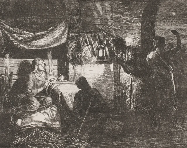 La adoración de los pastores, Carl Bloch
