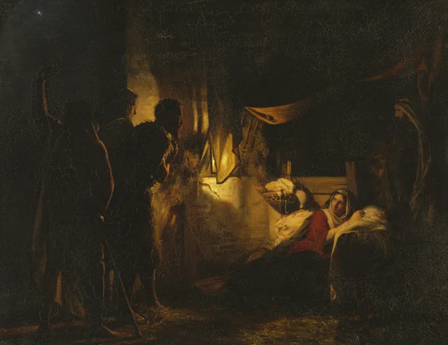 La adoración de los pastores, Carl Bloch