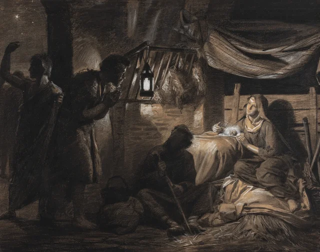 La adoración de los pastores, Carl Bloch