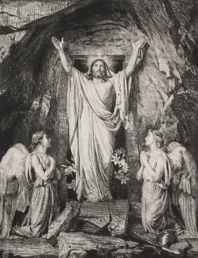 La resurrección de Cristo (4.ª prueba de ensayo), Carl Bloch