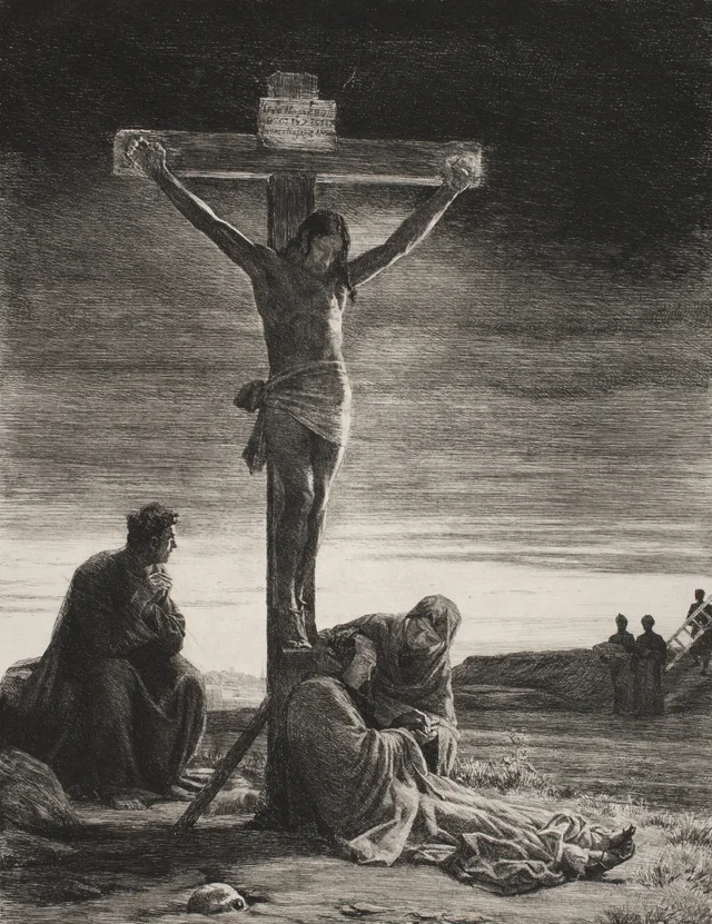 Cristo en la cruz (2.ª prueba de ensayo), Carl Bloch
