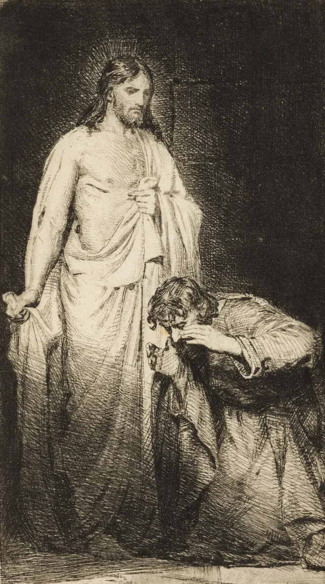 Cristo y Tomás el incrédulo, Carl Bloch