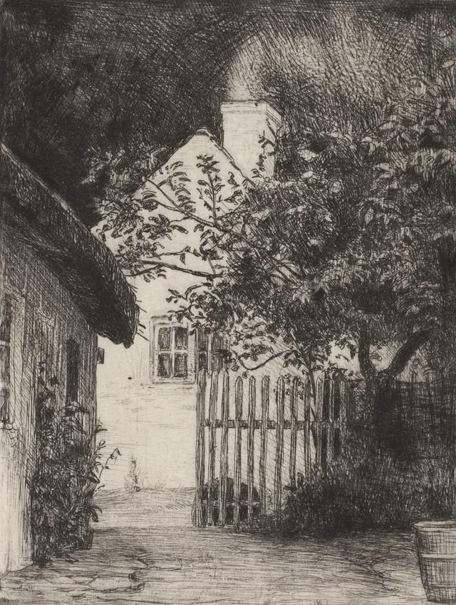 Las dos casas y el árbol frutal (prueba definitiva), Carl Bloch