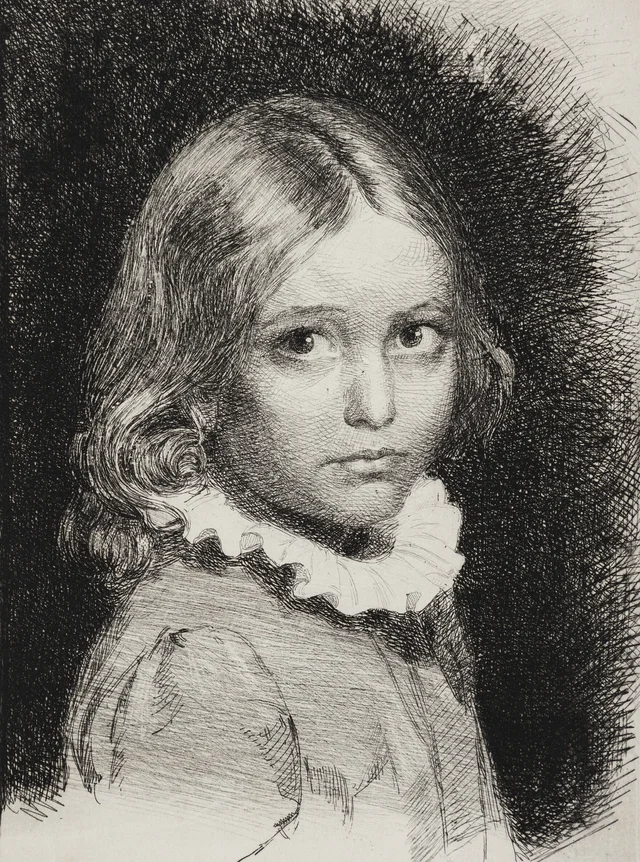 Retrato de Clara Emilie Rose Bloch (1.ª prueba de ensayo), Carl Bloch