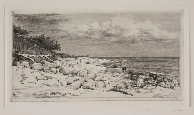 石の多い岸辺（第1試し刷り）