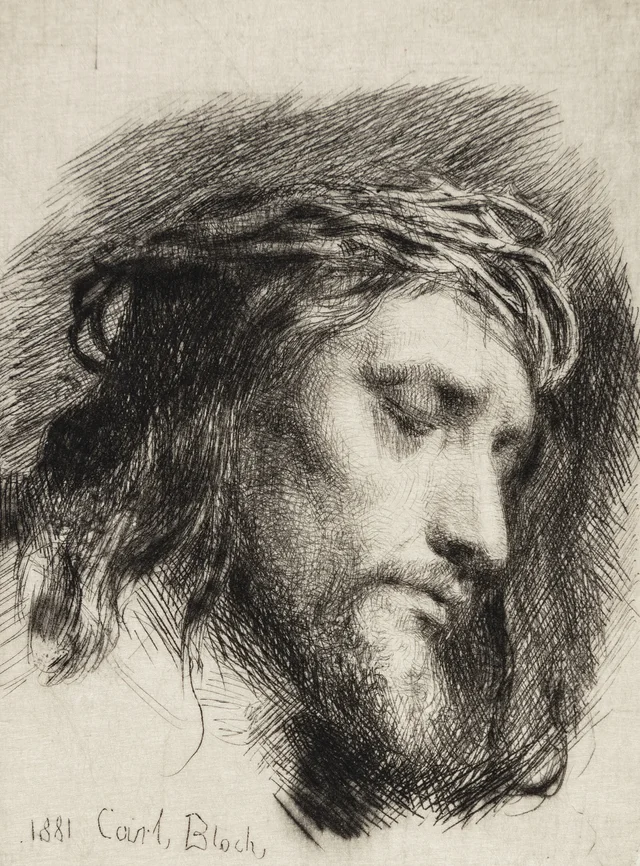 Cabeza de Cristo coronada de espinas