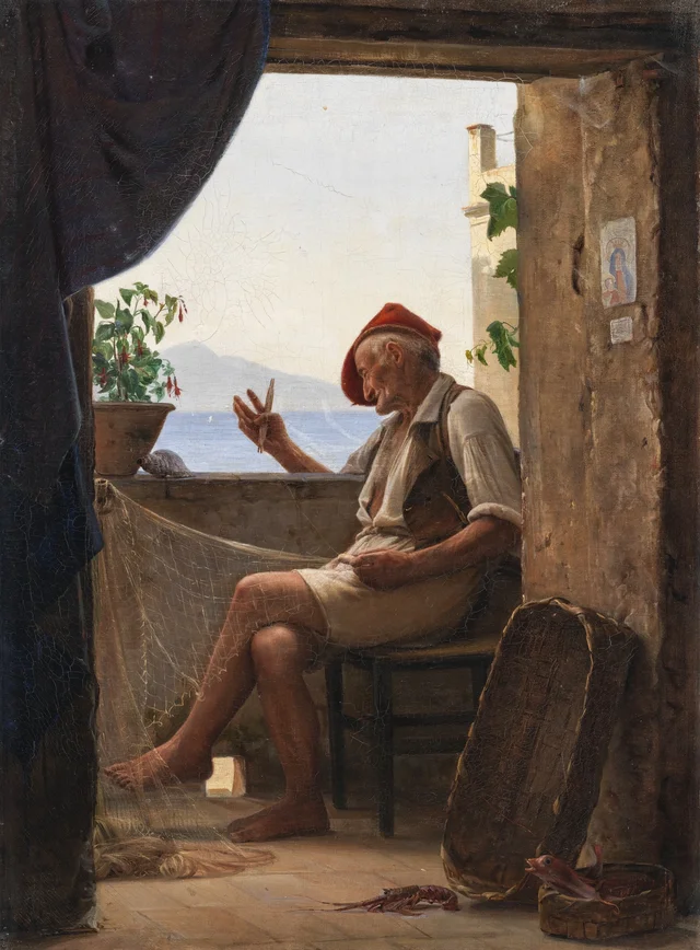 Un pescador en una logia, Carl Bloch