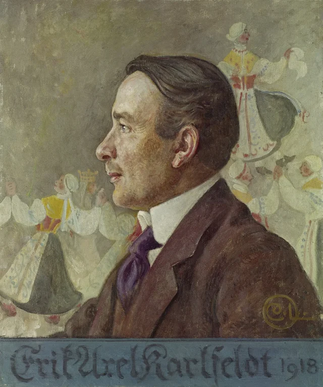 Erik Axel Karlfeldt (1864–1931), doctor honoris causa en filosofía, escritor, 1918, Carl Larsson