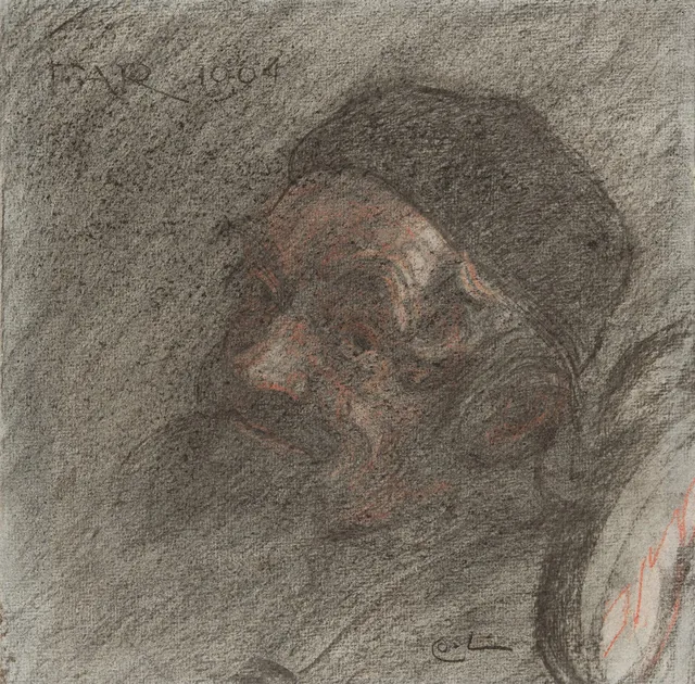 揺り椅子の画家の父の肖像のための習作