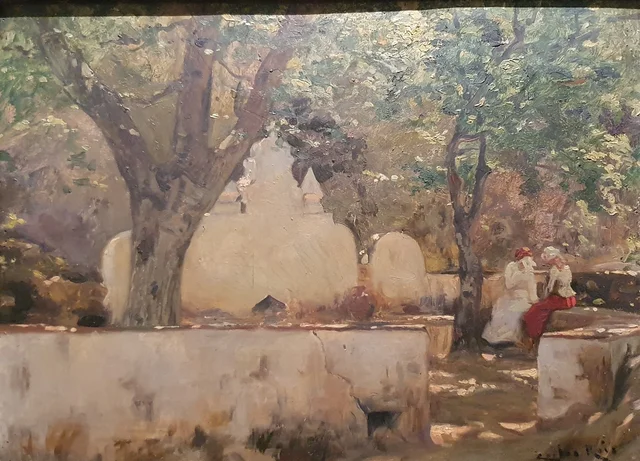 Girls by the Fountain, Carlos Reis