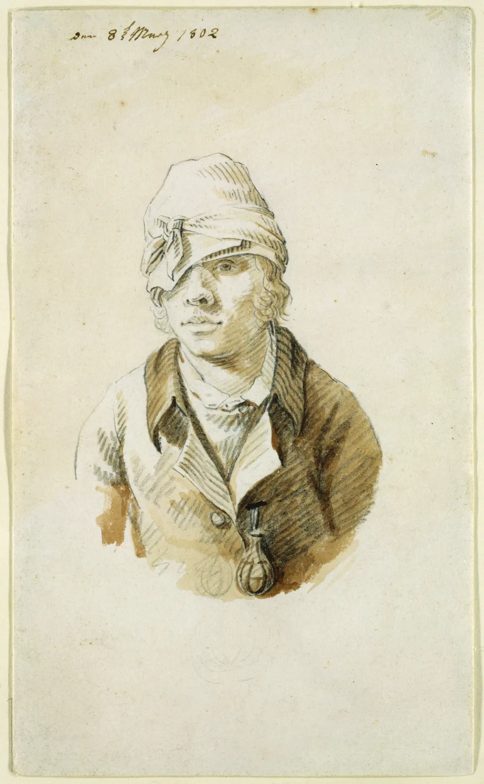 Autoportrait avec capuchon et rabat de visière, Caspar David Friedrich