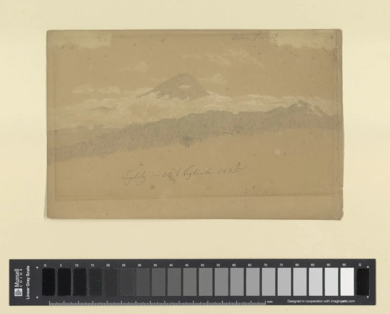 Paysage de montagne près de Teplitz, avec le Milleschauer, Caspar David Friedrich
