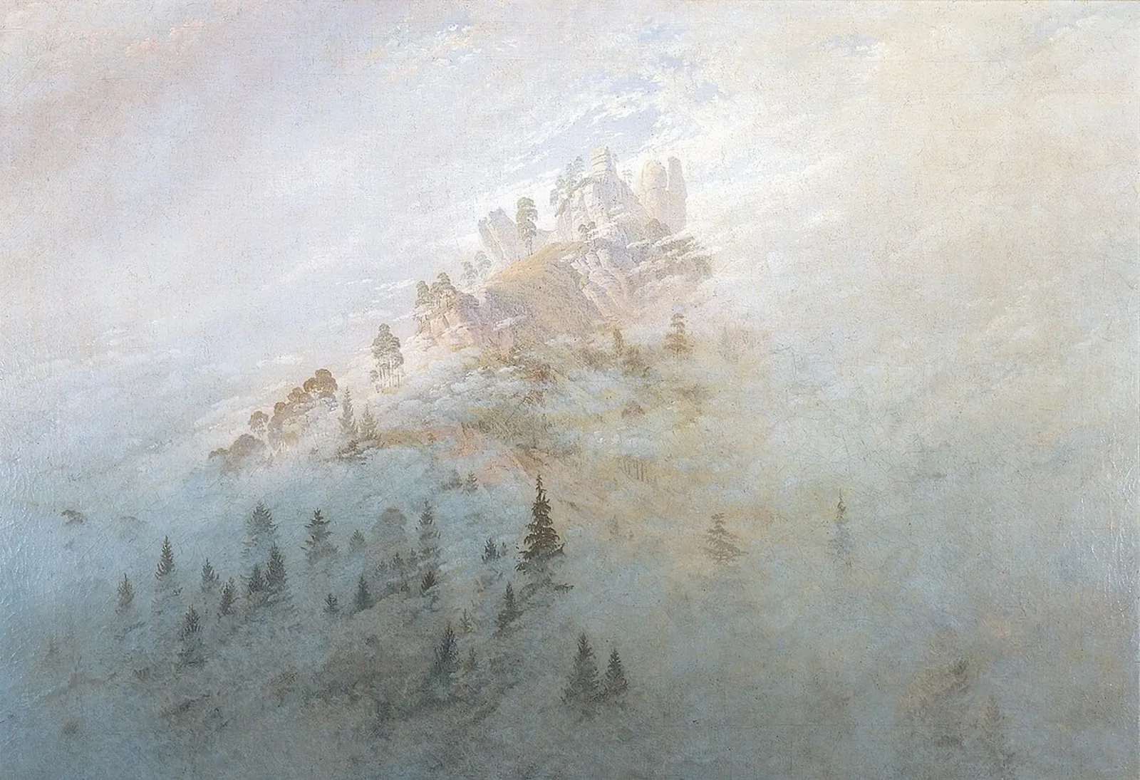 Brume matinale dans les montagnes, Caspar David Friedrich