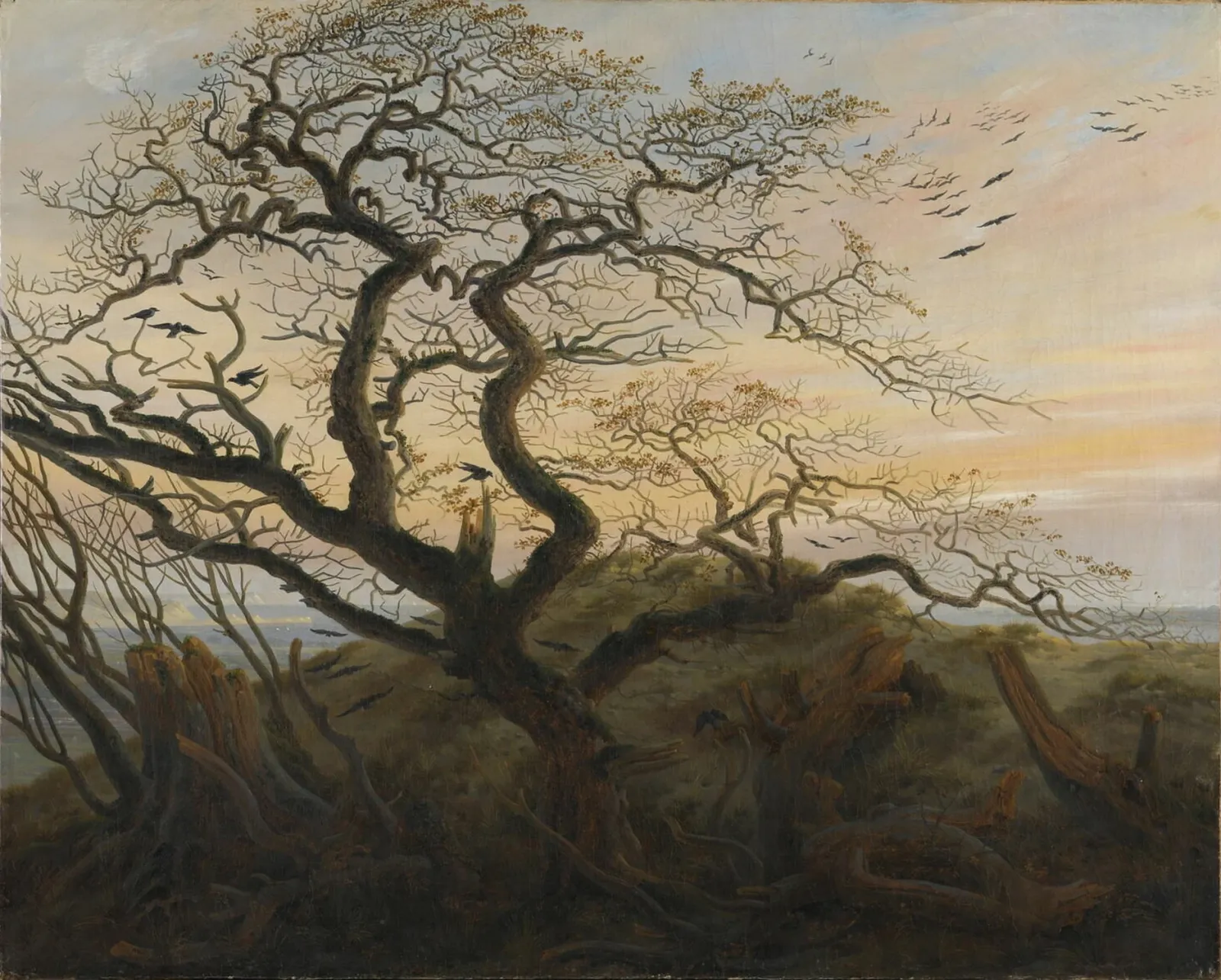 Corbeaux sur un arbre, Caspar David Friedrich