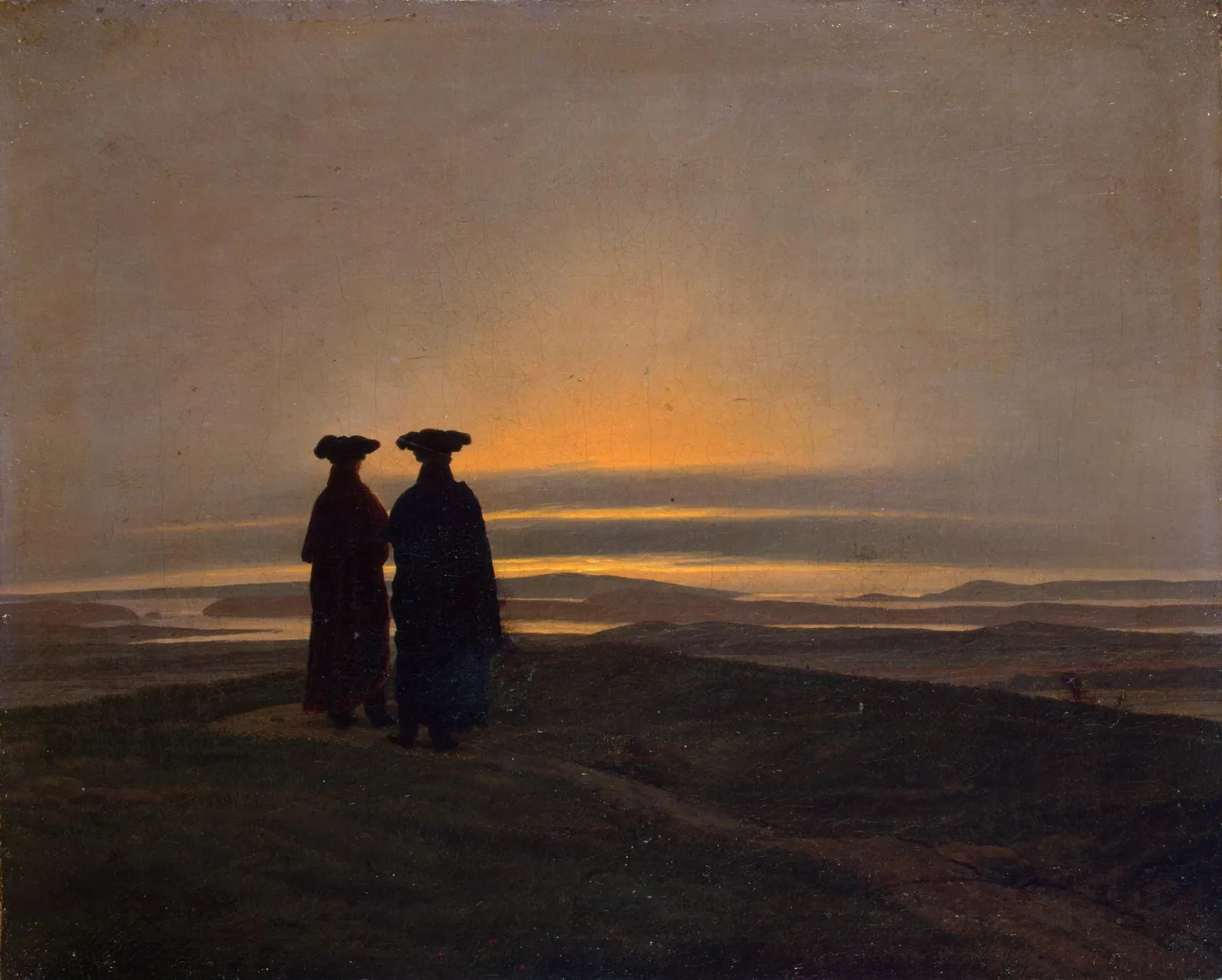Coucher de soleil, Caspar David Friedrich