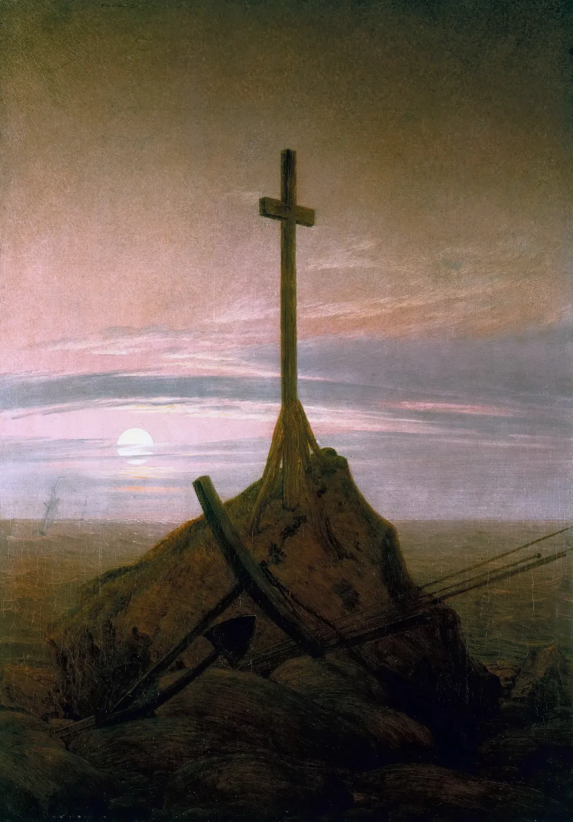 Croix surplombant la mer Baltique, Caspar David Friedrich